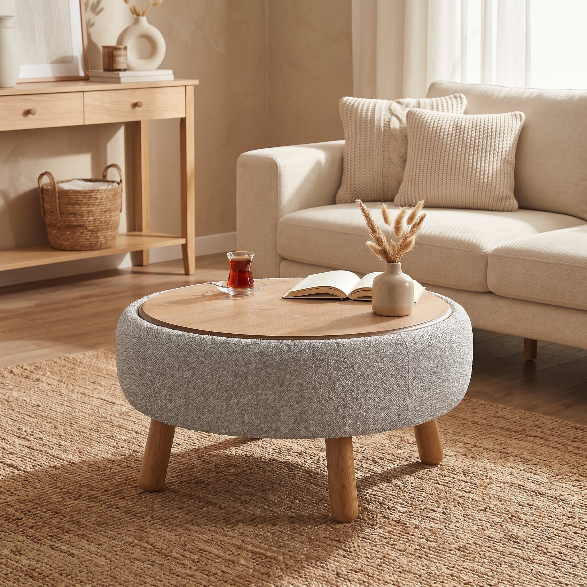 Lift-Top Storage Coffee Table | Café au Lait