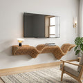 Modern Parametric Wall Shelf – Sculptural Floating TV Stand & Console