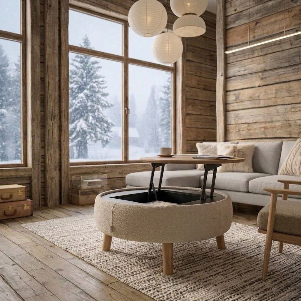 Lift-Top Storage Coffee Table | Café au Lait